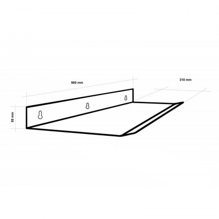 Deflettore aria trasparente per climatizzatore split 90x28x5 (cm) - DFT.010 - dimensioni